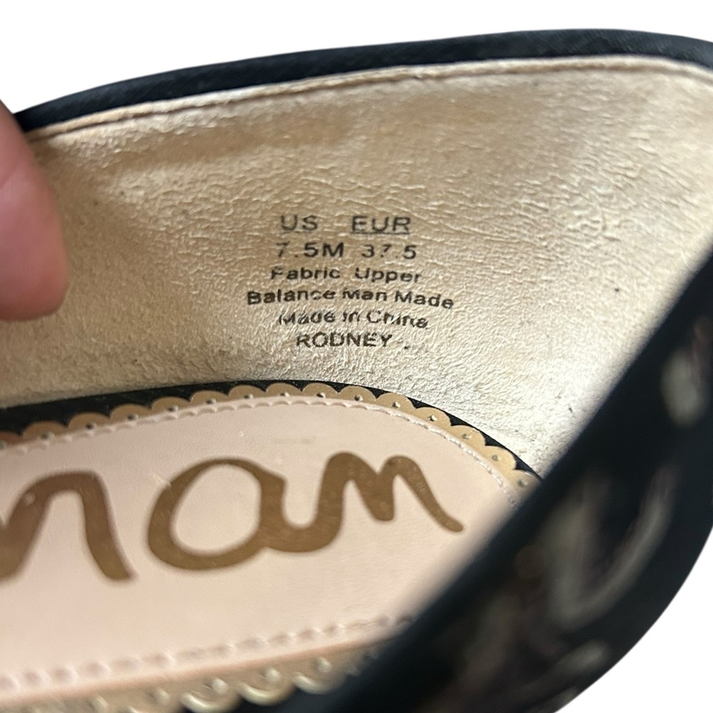 Sam Edelman Rodney Floral d'Orsay Flats Shoes Size 7.5 - Picture 5 of 7